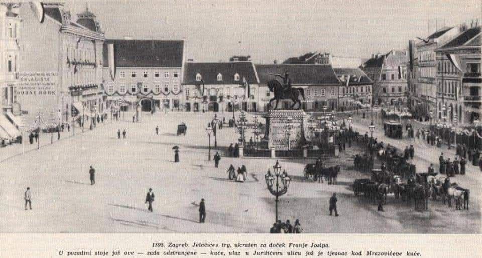 Trg bana Jelačića 1895. godine